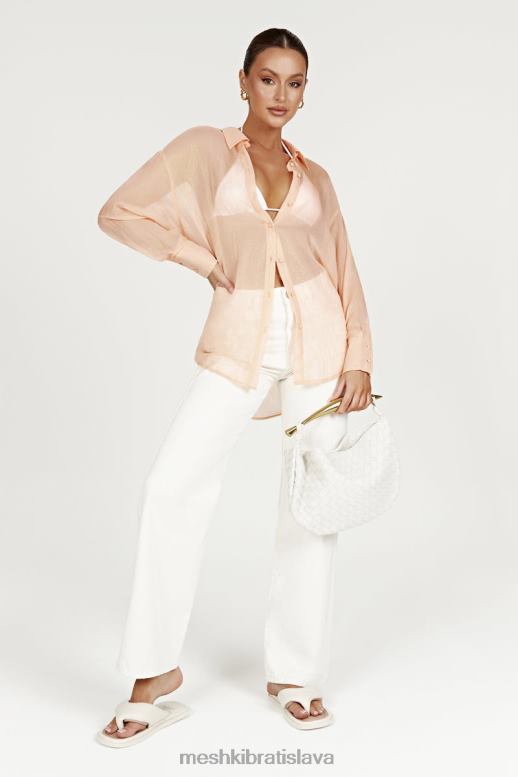 Meshki Molly oversized priesvitná dúhová košeľa oblečenie broskyňa 4N0F61101