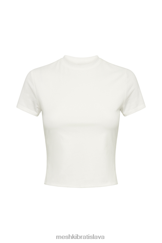 Meshki jeanie tričko longline oblečenie biely 4N0F6881