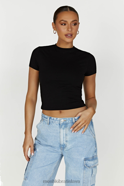 Meshki jeanie tričko longline oblečenie čierna 4N0F6867