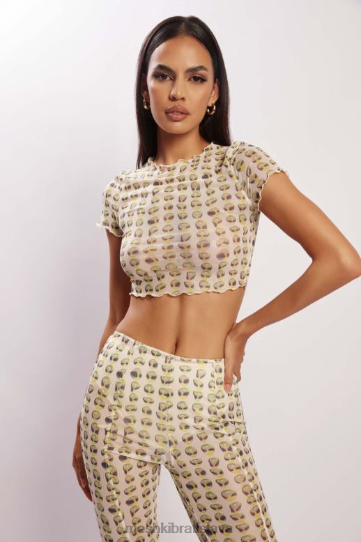 Meshki sieťované tričko nora oblečenie mimozemská potlač 4N0F61138