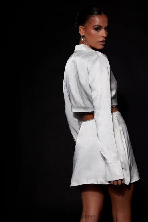 Meshki talulahová diamantová povrazová košeľa oblečenie biely 4N0F61034