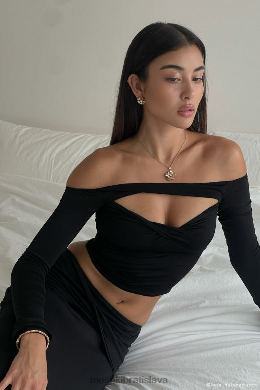 Meshki Ceri top s dlhým rukávom oblečenie čierna 4N0F6856