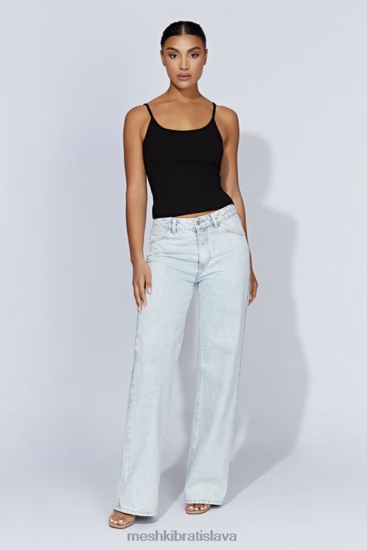 Meshki alexis rebrovaný cami longline top oblečenie čierna 4N0F61146