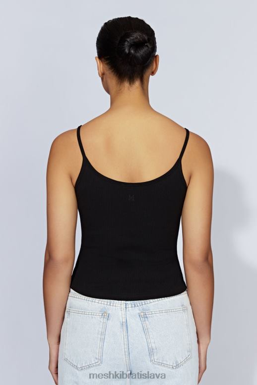 Meshki alexis rebrovaný cami longline top oblečenie čierna 4N0F61146