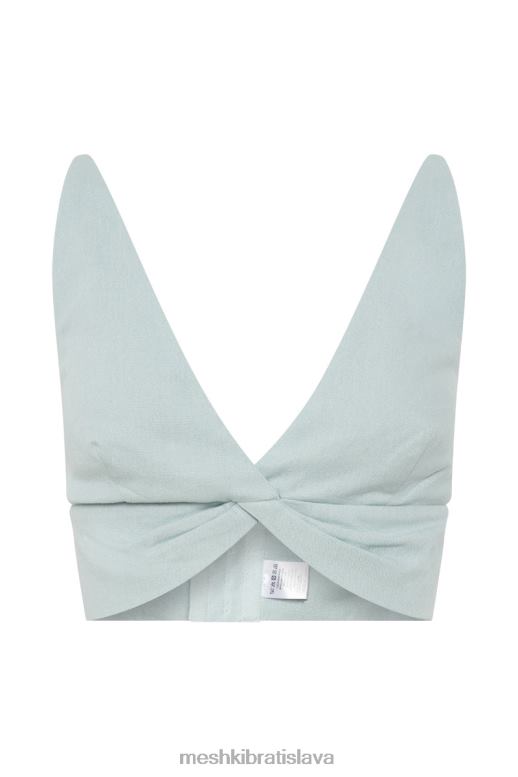 Meshki ľanový top kaesha twist oblečenie prášková modrá 4N0F61002