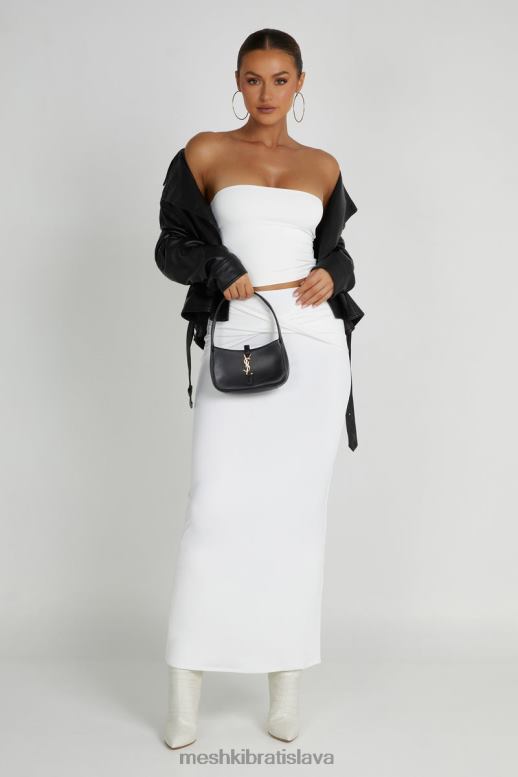 Meshki dakota rúrkový top oblečenie biely 4N0F6865