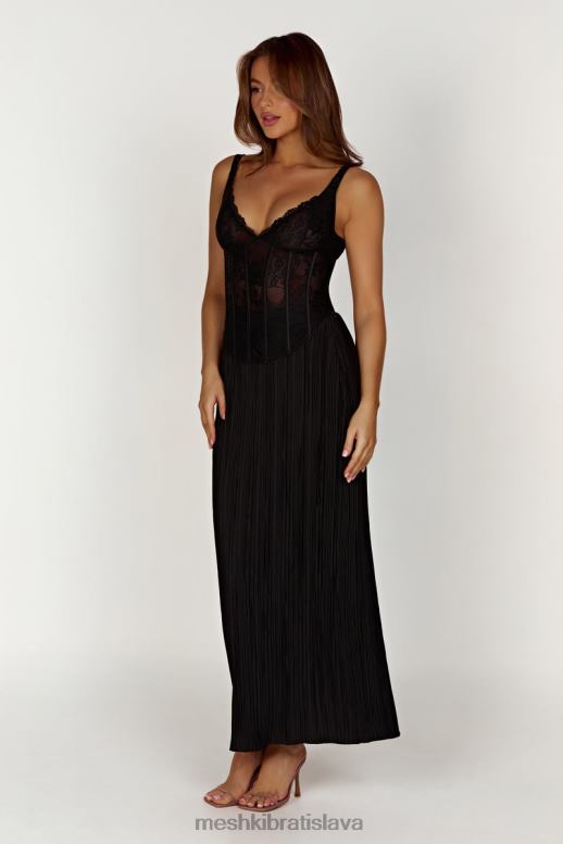 Meshki elsie čipkovaný prsnatejší top oblečenie čierna 4N0F6851