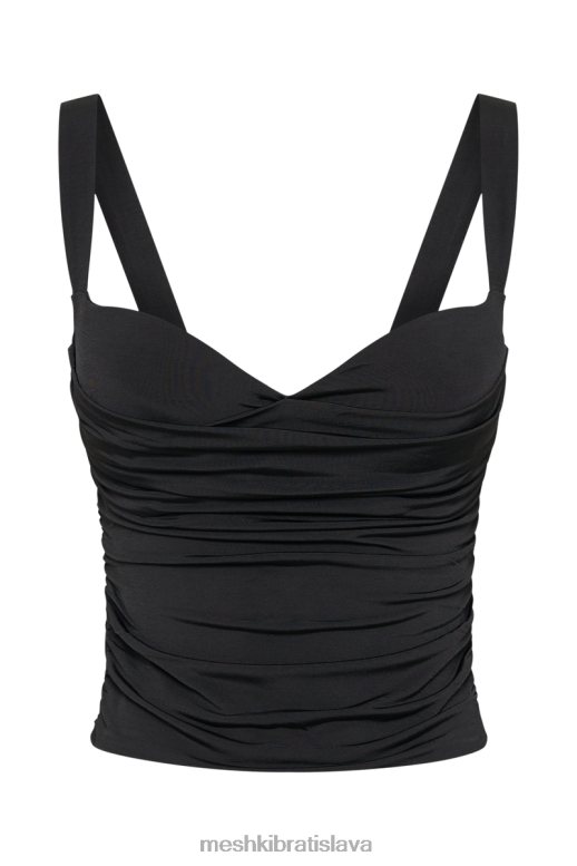 Meshki hailey slinky long line sweetheart top oblečenie čierna 4N0F61619