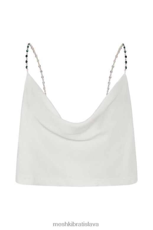 Meshki havva diamantový top oblečenie biely 4N0F61091