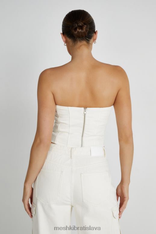 Meshki jordana denim tube top oblečenie ecru 4N0F61286