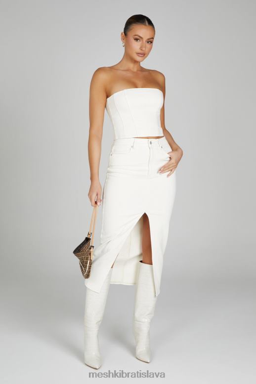 Meshki jordana denim tube top oblečenie ecru 4N0F61286