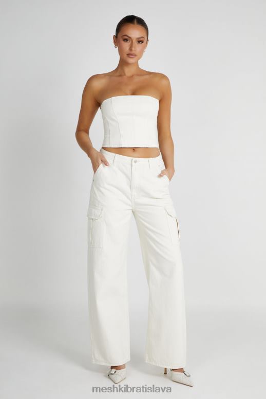 Meshki jordana denim tube top oblečenie ecru 4N0F61286