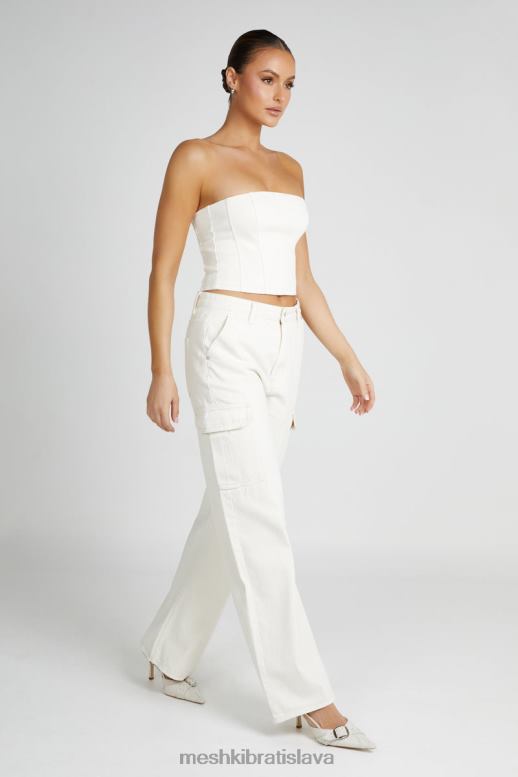 Meshki jordana denim tube top oblečenie ecru 4N0F61286