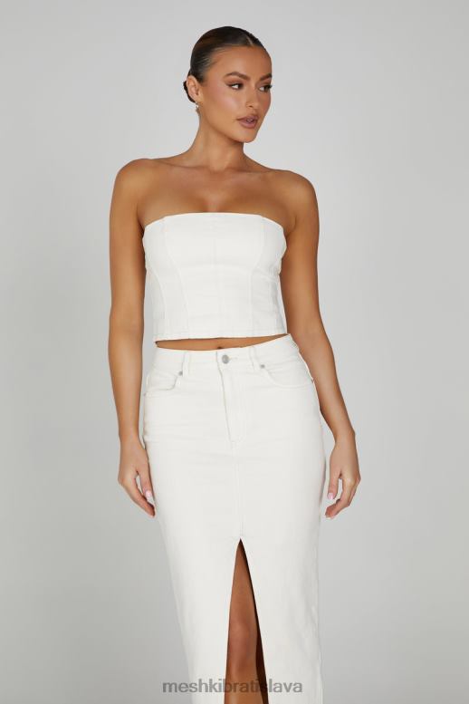 Meshki jordana denim tube top oblečenie ecru 4N0F61286