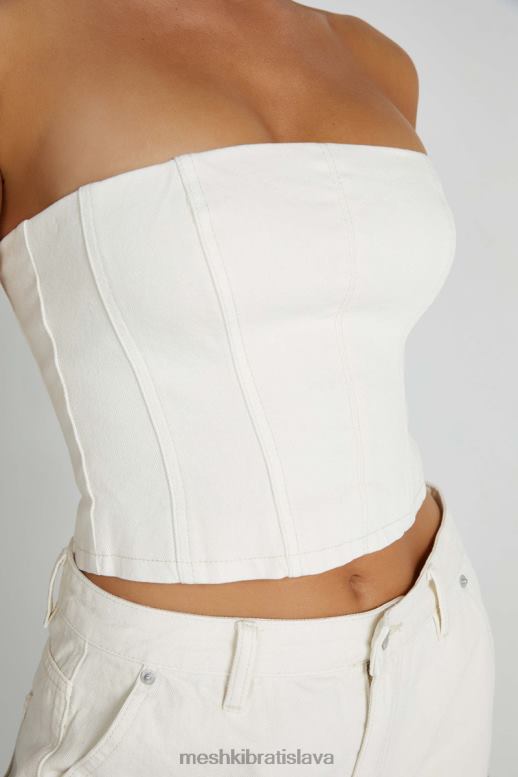 Meshki jordana denim tube top oblečenie ecru 4N0F61286
