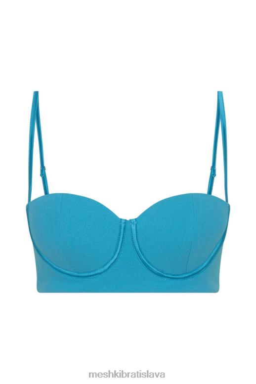 Meshki krepový top fiorella oblečenie akvamarín 4N0F61060