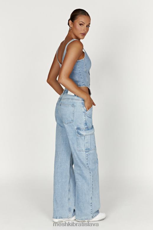 Meshki leilani korzet denim top oblečenie stredne modrá 4N0F6761