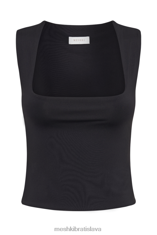 Meshki linley recyklovaný nylon dlhý vlasec top oblečenie čierna 4N0F61241