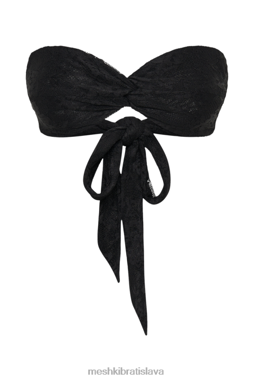 Meshki mia twist top bez ramienok oblečenie čierna 4N0F6839