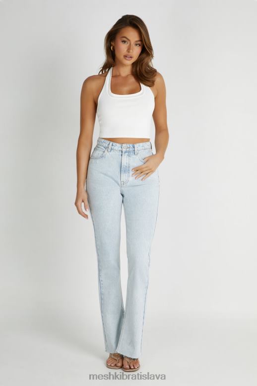 Meshki pletený top layla pointelle oblečenie biely 4N0F6805