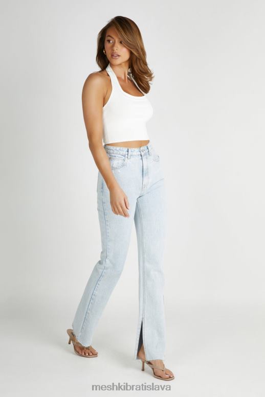 Meshki pletený top layla pointelle oblečenie biely 4N0F6805