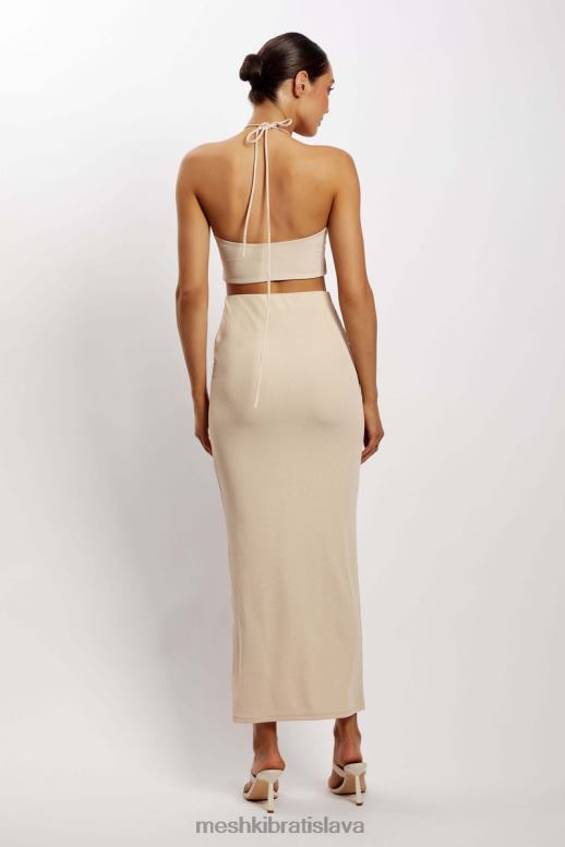 Meshki renee zabaliť cez ruched top oblečenie kameň 4N0F61152