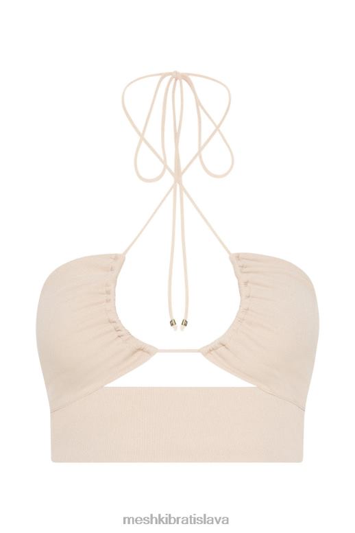 Meshki renee zabaliť cez ruched top oblečenie kameň 4N0F61152