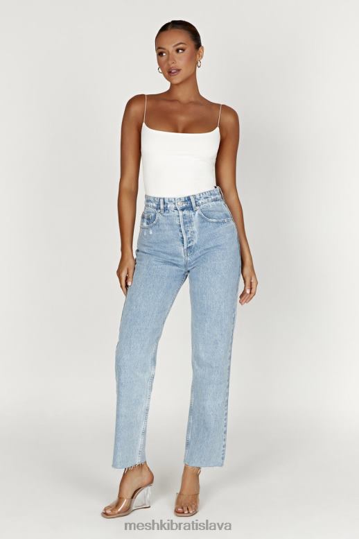 Meshki sabina long line backless top oblečenie kosť 4N0F61087