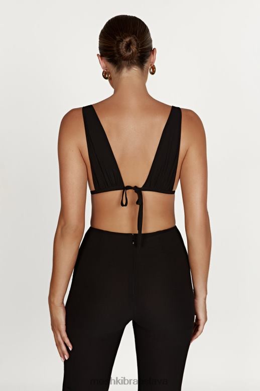 Meshki sedmokráska šifónový top oblečenie čierna 4N0F61211