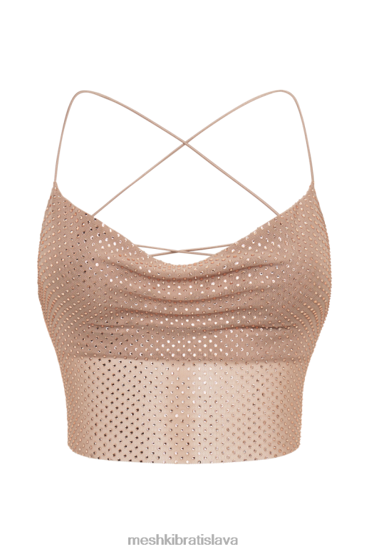 Meshki tamra strappy diamante top oblečenie nahá 4N0F6952