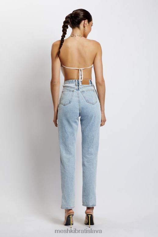 Meshki top zlatá retiazka brianna cowl oblečenie biely 4N0F61181