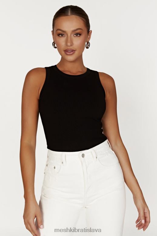 Meshki zanna rebrované tielko oblečenie čierna 4N0F6908