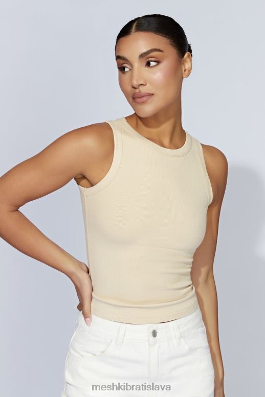 Meshki zanna rebrované tielko oblečenie krém 4N0F61069