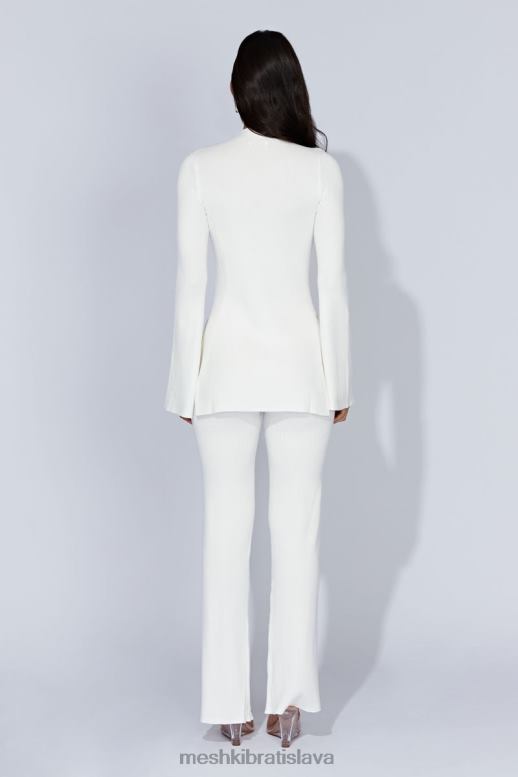 Meshki nadrozmerný pletený sveter jovie oblečenie off white 4N0F6852