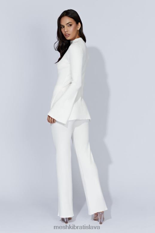 Meshki nadrozmerný pletený sveter jovie oblečenie off white 4N0F6852