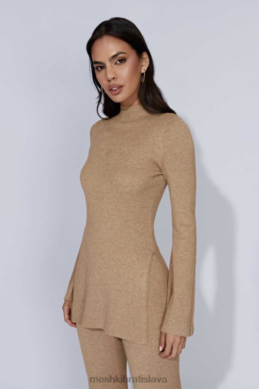 Meshki nadrozmerný pletený sveter jovie oblečenie taupe 4N0F6914