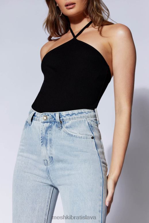 Meshki arden halter golier body body oblečenie čierna 4N0F6979