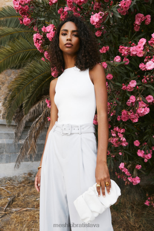 Meshki body z recyklovaného nylonu fiona oblečenie biely 4N0F6777