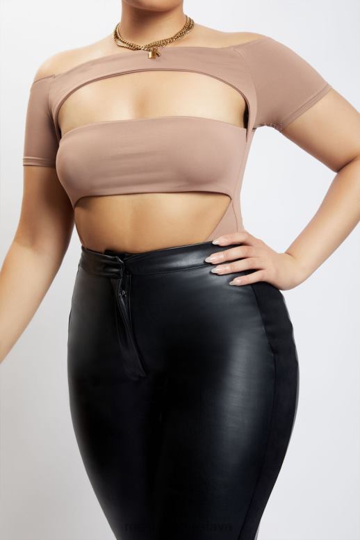 Meshki breanna vystrihla body oblečenie svetlo hnedá 4N0F61220