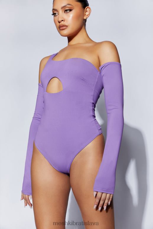 Meshki lexi jedno rameno vystrihnuté body oblečenie Fialová 4N0F61093