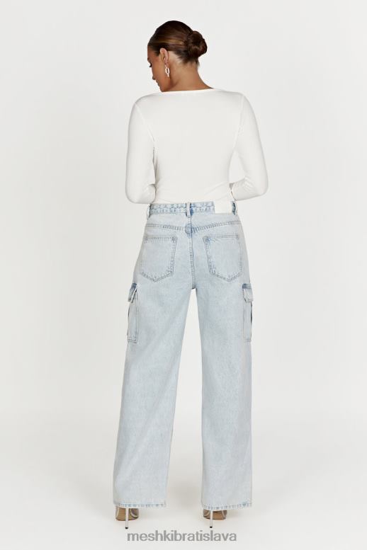 Meshki naomi body s dlhym rukavom oblečenie biely 4N0F6925