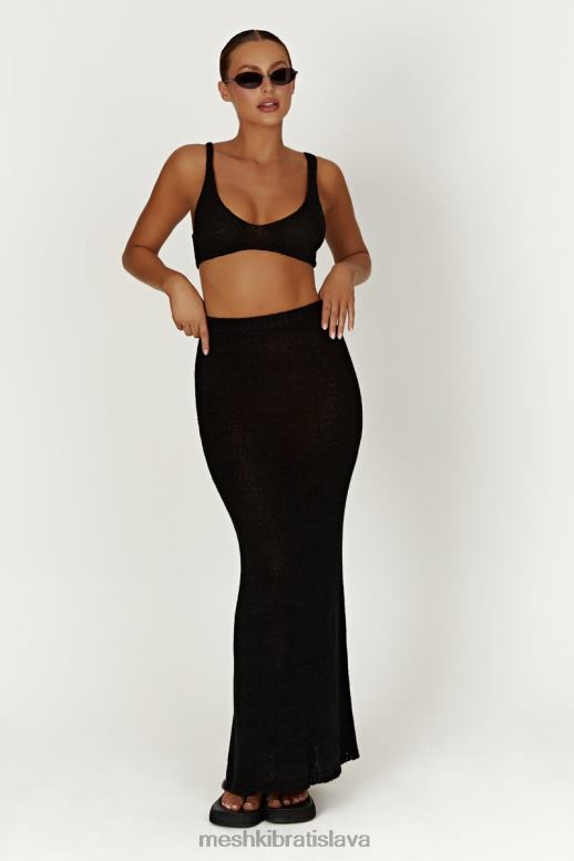 Meshki mary pletená braletka oblečenie čierna 4N0F6891