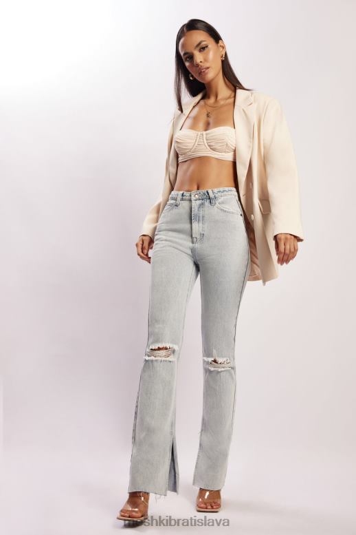 Meshki tessa mesh ruched cup braletka oblečenie krém 4N0F61207