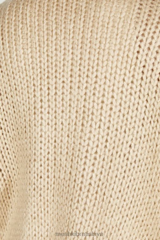 Meshki irina hrubý pletený kardigan oblečenie taupe 4N0F61627