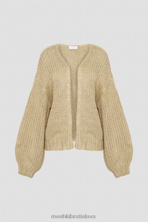 Meshki irina hrubý pletený kardigan oblečenie taupe 4N0F61627