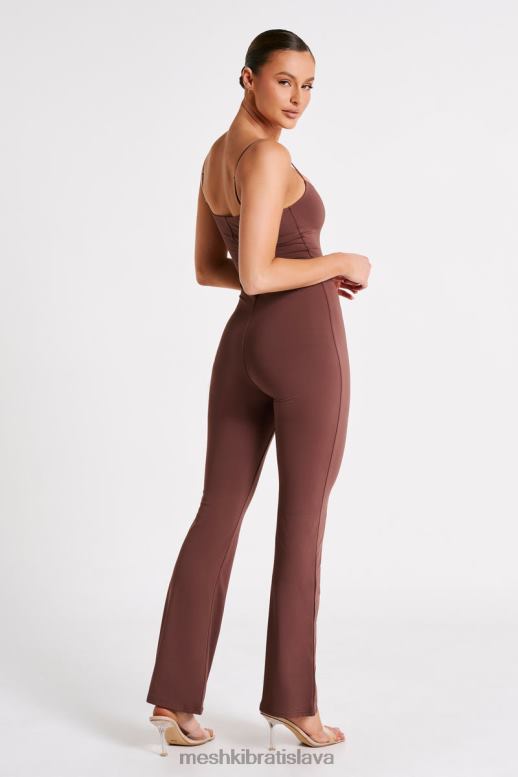 Meshki kombinéza z recyklovaného nylonu adelaide oblečenie moka 4N0F61250