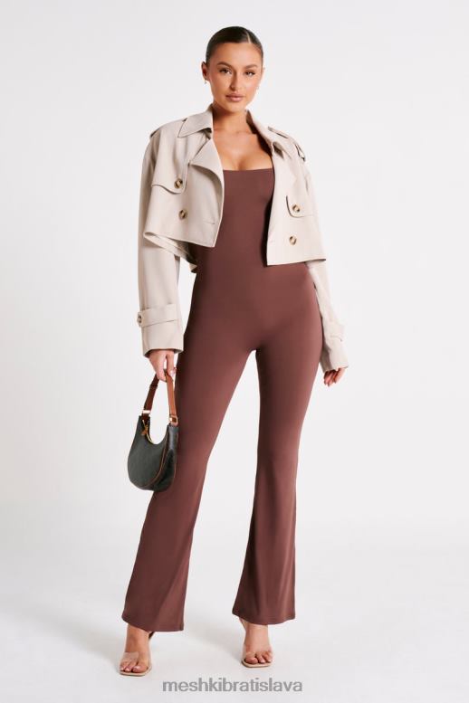 Meshki kombinéza z recyklovaného nylonu adelaide oblečenie moka 4N0F61250