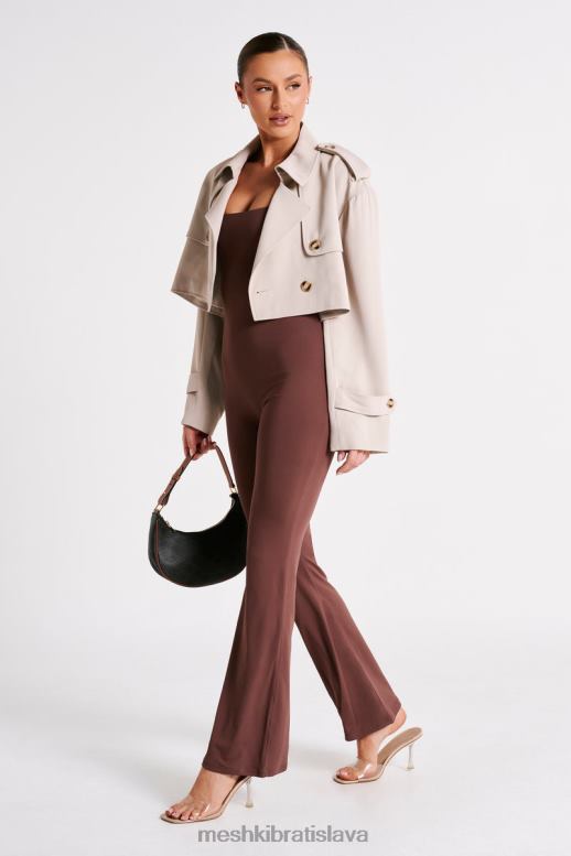 Meshki kombinéza z recyklovaného nylonu adelaide oblečenie moka 4N0F61250