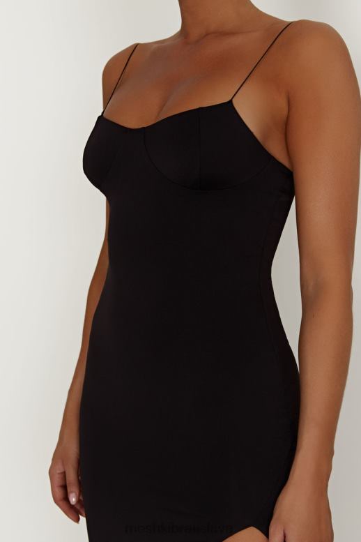 Meshki Addison maxi šaty z recyklovaného nylonu oblečenie čierna 4N0F6387