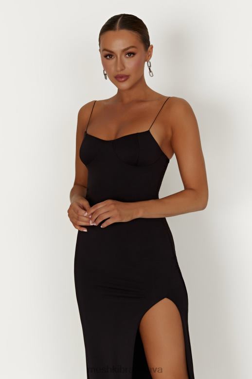 Meshki Addison maxi šaty z recyklovaného nylonu oblečenie čierna 4N0F6387